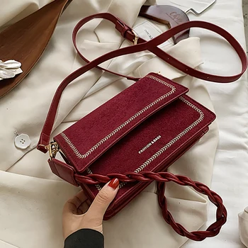 

Suede Leather Cross Body Bags for Women 2020 New Trend Weaving Short Strap Shoulder Bags Small Handbags Female Branded Hand Bag