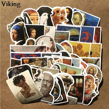 

50 Pcs/set Cool Van Gogh Stickers Waterproof Scrapbooking Sticker Laptop Luggage Pencil-box Bicycle Sticker Album Decal G0875