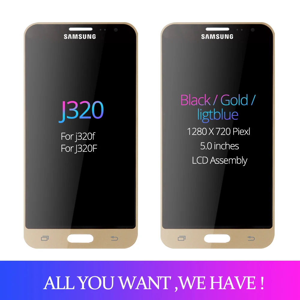 J320F ЖК-дисплей для samsung Galaxy J3 J320 J320A J320M J320F дисплей SM-J320FN/M/H/DS сенсорный экран дигитайзер с рамкой в сборе