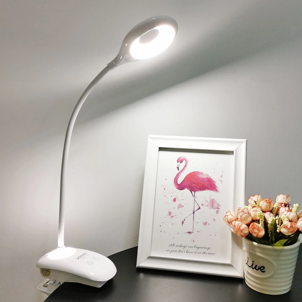 

Gooseneck LED Desk Lamp Modern Touch Switch Dimmer Rechargeable 18650 Battery Bedside Room Study Lamp Night Light Table Lamps