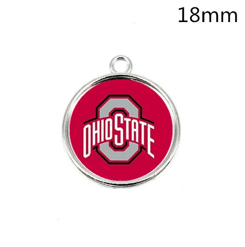 Customizable Glass Ohio State Teams Charms Pendant For DIY Braceles& Necklace& Earrings& Key chain Jewelry making 20pcs/lot