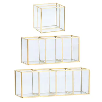 

Multifunction Makeup Organizer Cosmetic Holder Hexagon Vase Metal Mesh Basket Desk Organizer Makeup Tools Storage Holder