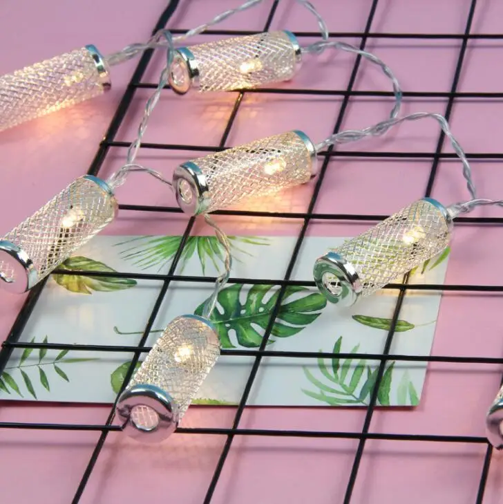

LED hollow cylindrical lamp string interior decoration party modeling lamp grid color lamp string