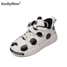 KushyShoo/Детские кроссовки; сезон осень; коллекция года; спортивная обувь для мальчиков; зимние корейские кроссовки; повседневные кроссовки с милой пандой для девочек; детская обувь
