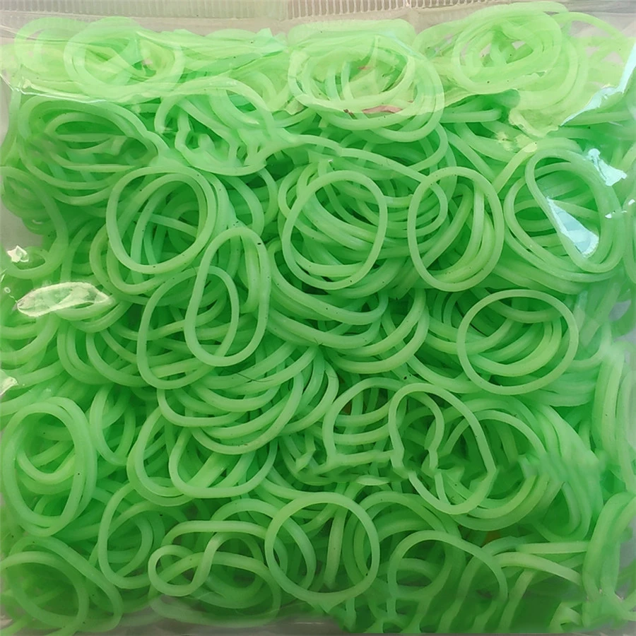 Jelly green 600 эластичные резиновые браслеты разных цветов, детские домашние браслеты для плетения, браслеты для женщин - Окраска металла: Jelly green