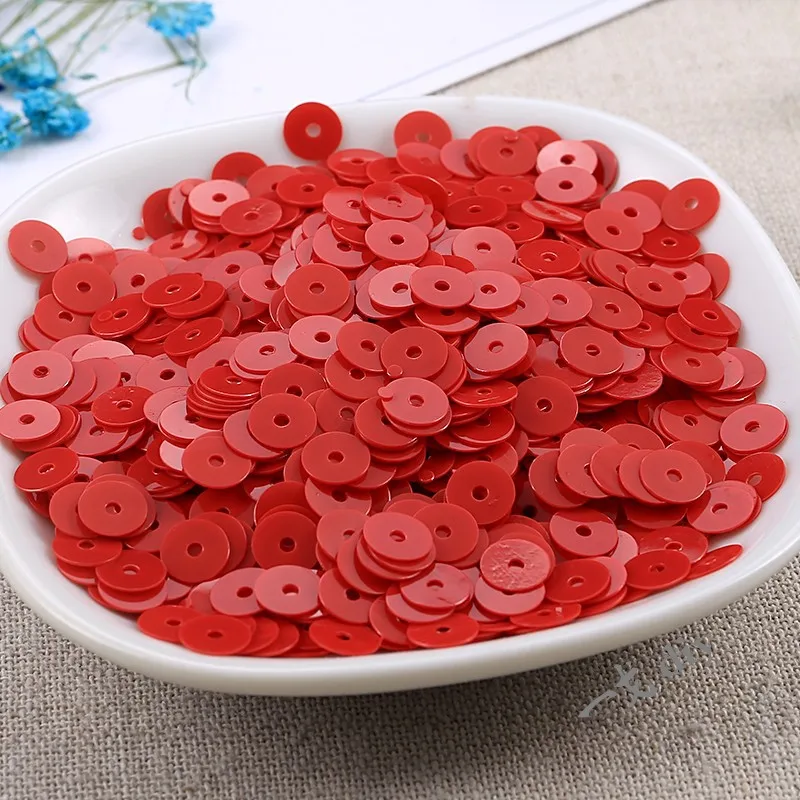 Solid Color Sequins PVC Flat Round Paillettes 6mm Sequin For Crafts Wedding Decoration DIY Handmade Accessories 750pcs(10g