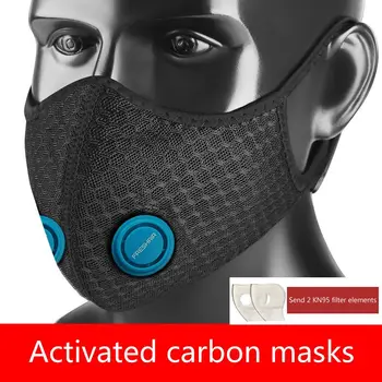 

3D PM2.5 Mask With Exhaust Valve Anti-fog Haze Dual Filter Activated Carbon Dustproof Breathable Riding Sports Mask