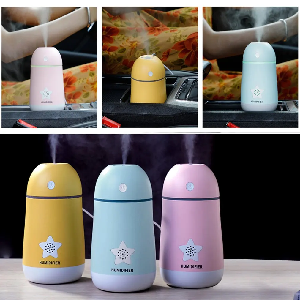 Мини-размер, креативный увлажнитель Lucky Star, USB Перезаряжаемый ручной счетчик воды, зарядка, увлажнитель на пару