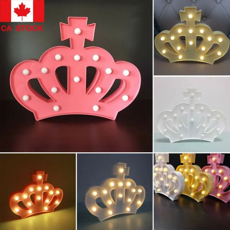 

Crown Shape 15 LED Night Light Baby Shower Gift Nursery Decoration Cute Sweet CA