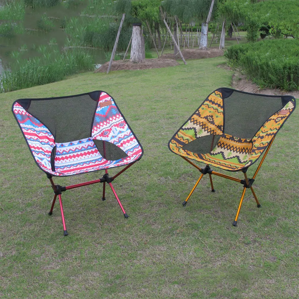 Portable Camping Chair Folding Stool 3color Picnic Hiking Travel Seat Folding Chair Practical Outdoor Small Bench