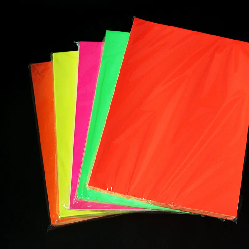 

50 Sheets A4 Fluorescent Adhesive Label Blank Paper Sticker 210 X 297mm for Laser Printer or Jet Printer