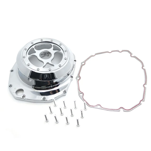 Aftermarket Free Shipping Motorcycle Parts See Through Engine Clutch Cover For Suzuki GSX1300R Hayabusa B-king 1999-2019 Black MT313-001A-CD