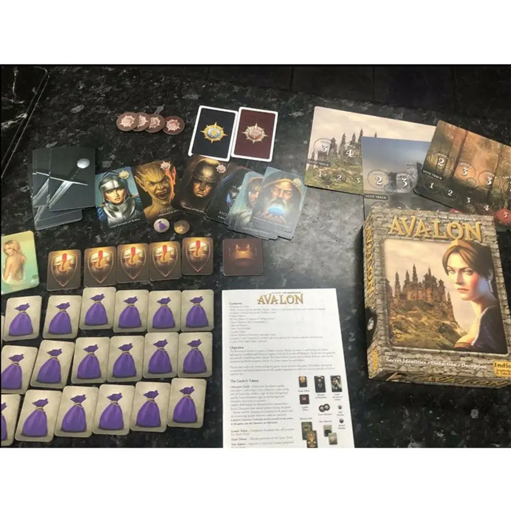 1 Набор устойчивая настольная игровая карта Avalon прочная Таро забавная бумага с