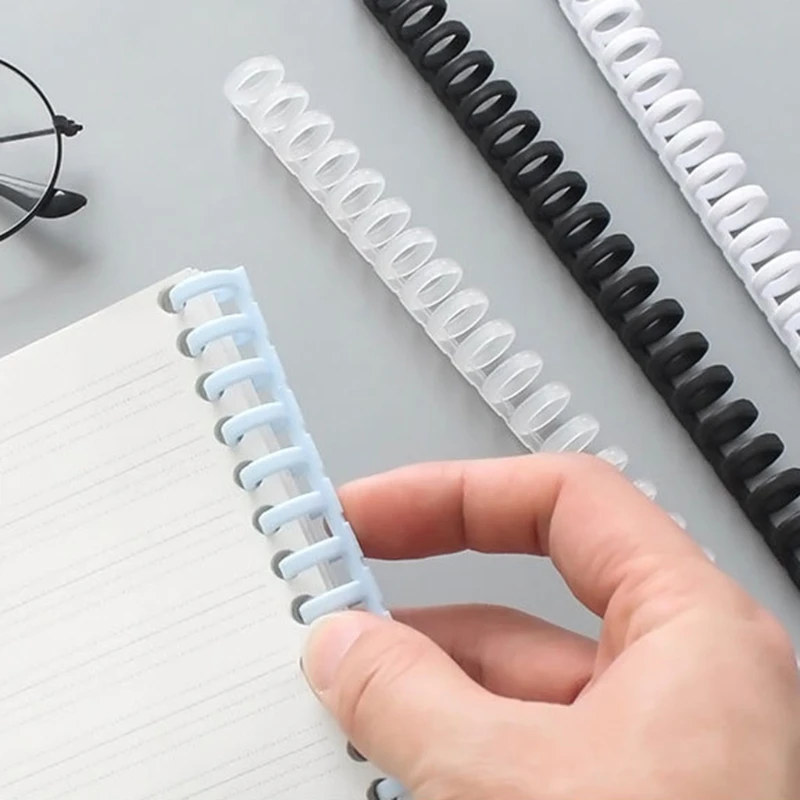 10 Pcs 30 Holes Circles Ring Spiral A4 Notebook Binding Clips Loose-leaf Paper Book Scrapbook Album Binder