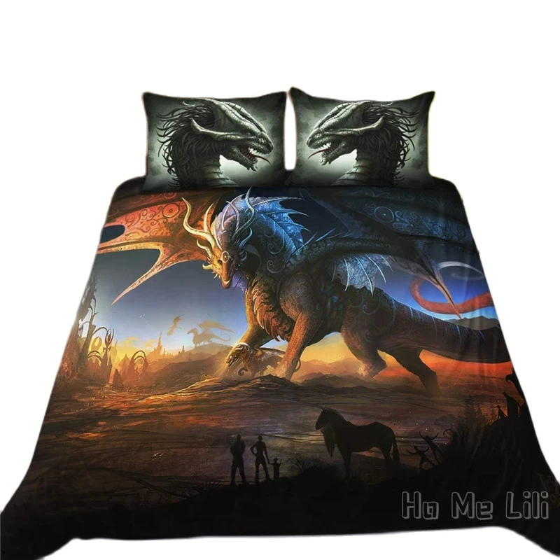 

By Ho Me Lili Duvet Cover Set Cartoon Dragon Bedding Kids Teens Bedroom Decoration