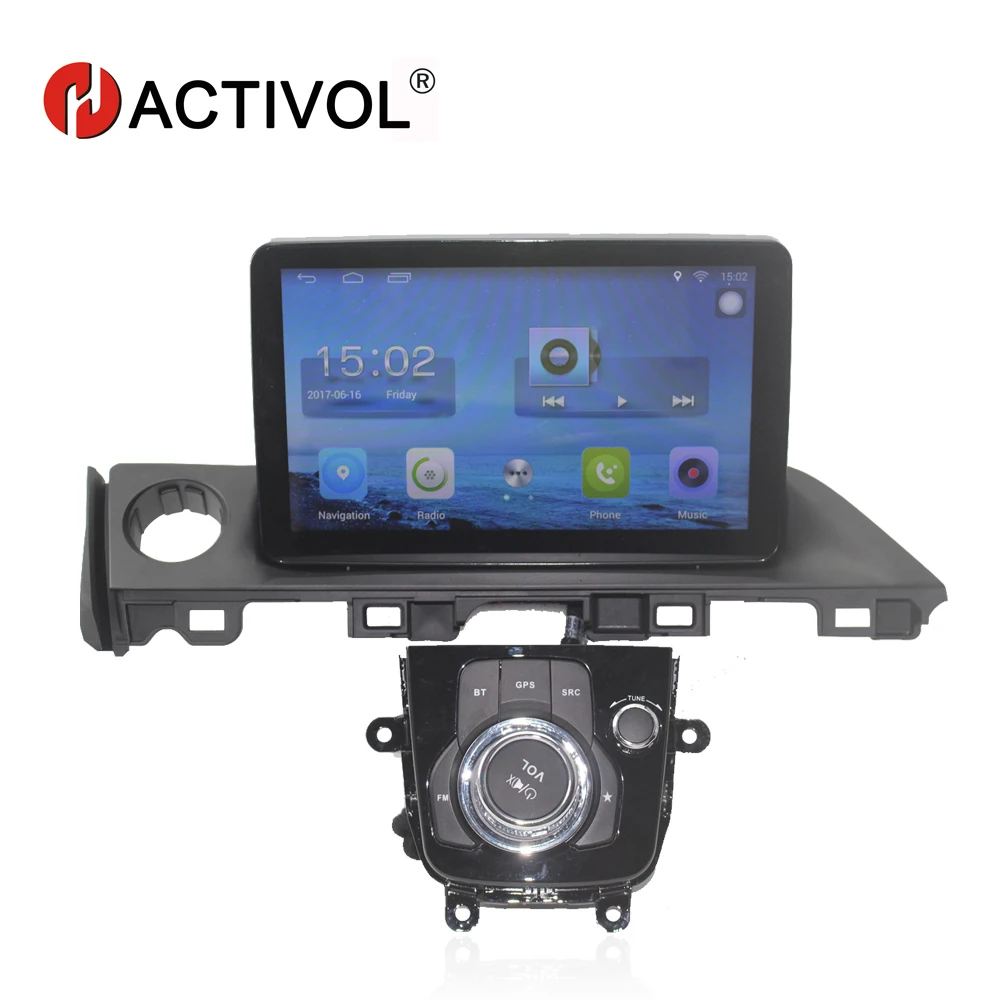 HACTIVOL 9 &quotчетырехъядерный автомобильный радиоприемник gps навигация для 2017 Mazda ATENZA