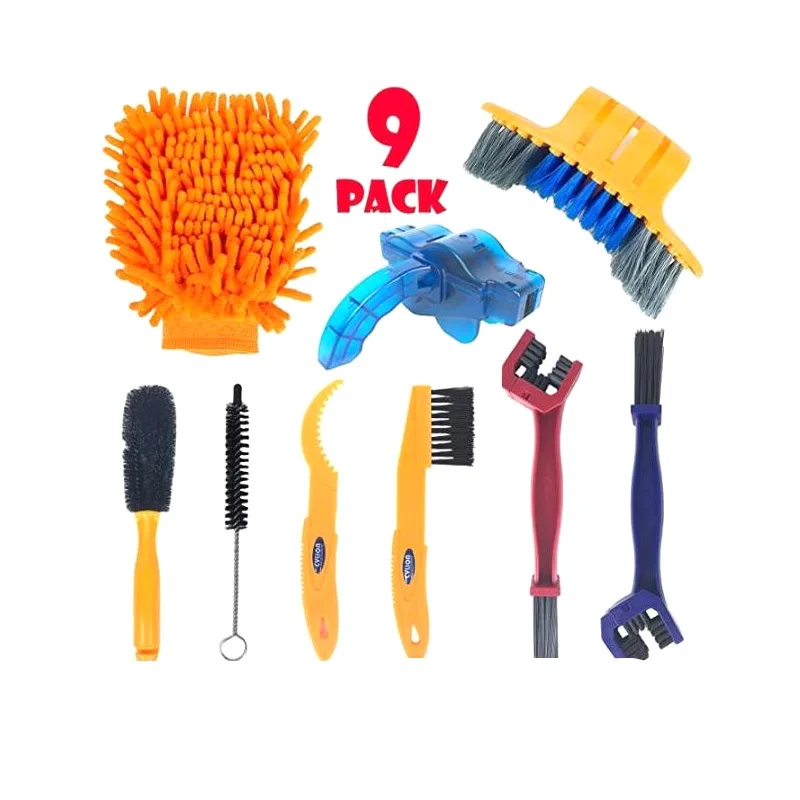Portable Bicycle Cleaning Kit Bike Wash Brush Tool Set Chain Cleaner Scrubber Brushes Repair Tools For MTB Road | Спорт и
