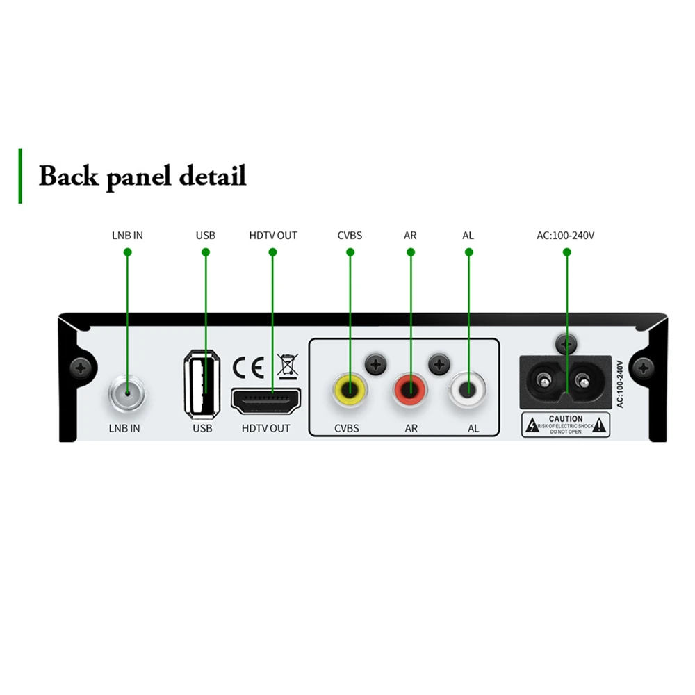  Hot sale Satellite TV Receiver VMADE V5 HD H.265 Receptor Support Europe Cline for Spain DVB-S2 Sat
