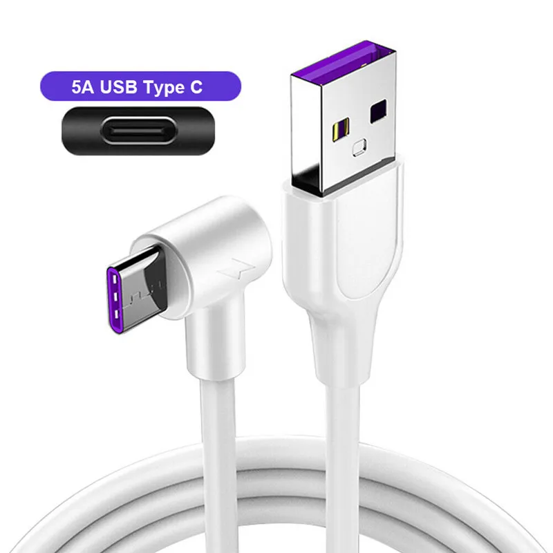 USB C Cable 5A Fast Charging Type C Wire For Samsung S20 Xiaomi 11 Huawei P30 Mobile Phone QC3.0 Charging Data USB Type-C Cord android phone charger cord Cables