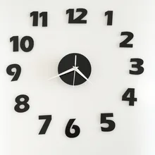 Funlife стерео с цифрами акриловые настенные часы библиотеки художественное оформление стены в спальне наклейки Водонепроницаемый от имени Wc1076