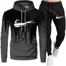 Autumn Winter 3D Hoodies Pants Men's Sets Leisure Sportswear Men's Tracksuit Tops Trouser Suits Hot Sale