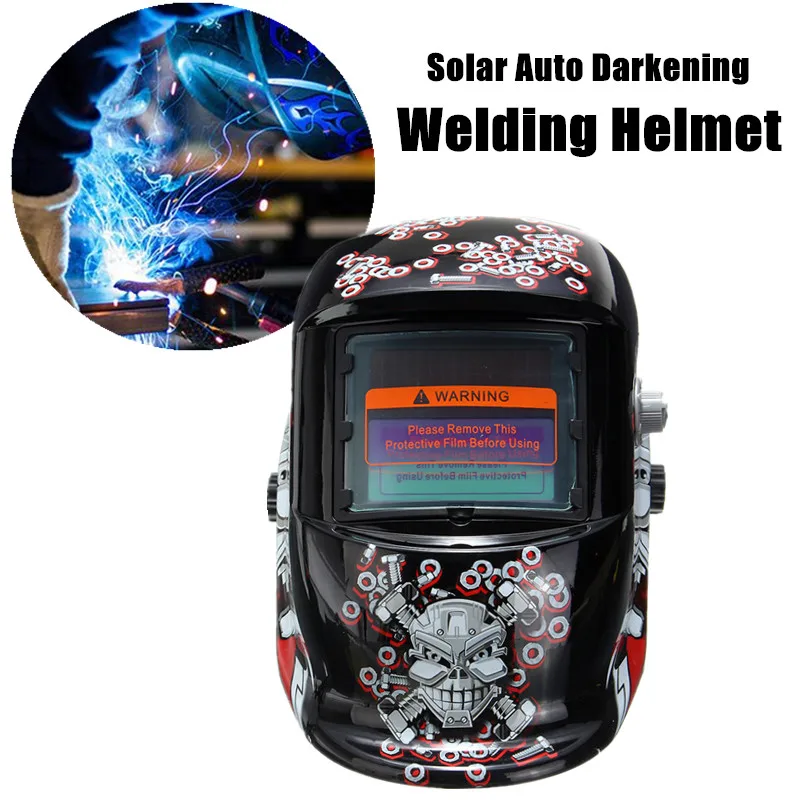 

New Solar Auto Darkening Welding Helmet Tig Mask Grinding Welding Mask Machine Clown Pattern Welding Helmets