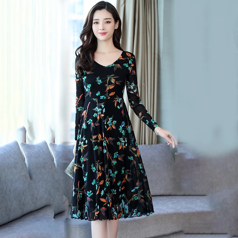 one piece dresses below knee length