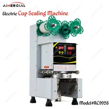 RC995S electric cup sealing machine Bubble tea machine Commercial Cup sealer seal 7/7.5/8.8/9/9.5cm PP/PC/PE cup