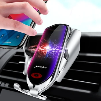

R2 10W QI Wireless Charger Auto Clamp Air Vent Holder Charger for iPhone 11 11 PRO XS Max for Samsung S10 S9 Note9 Fast Charger