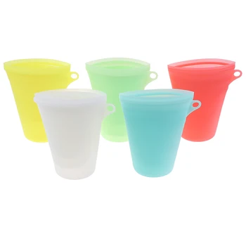

3Pc Food Storage Zip Leakproof Fresh Bowls Bags Fruit Vegetable Sealed Cups
