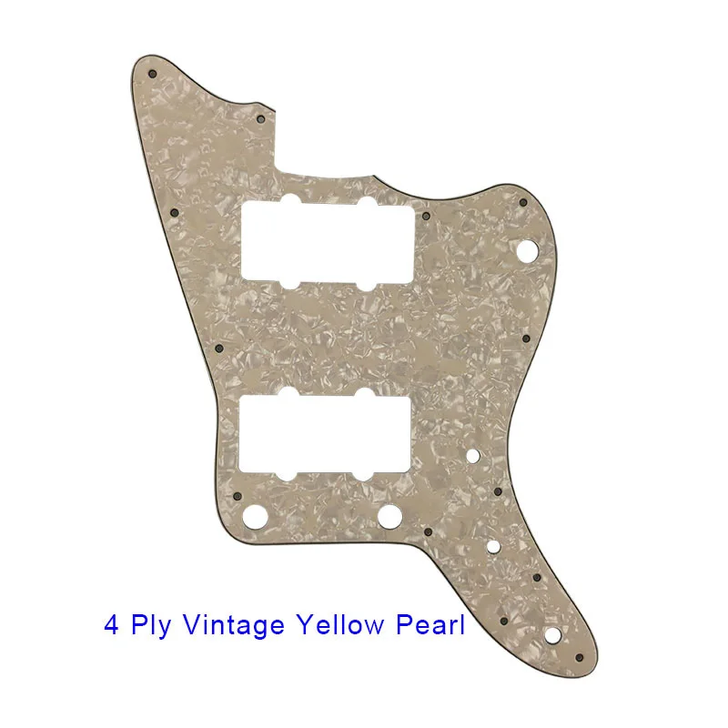 Pleroo Guitar Pickguard for Japan No Upper Controls Jazzmaster Style Guitar Replacement