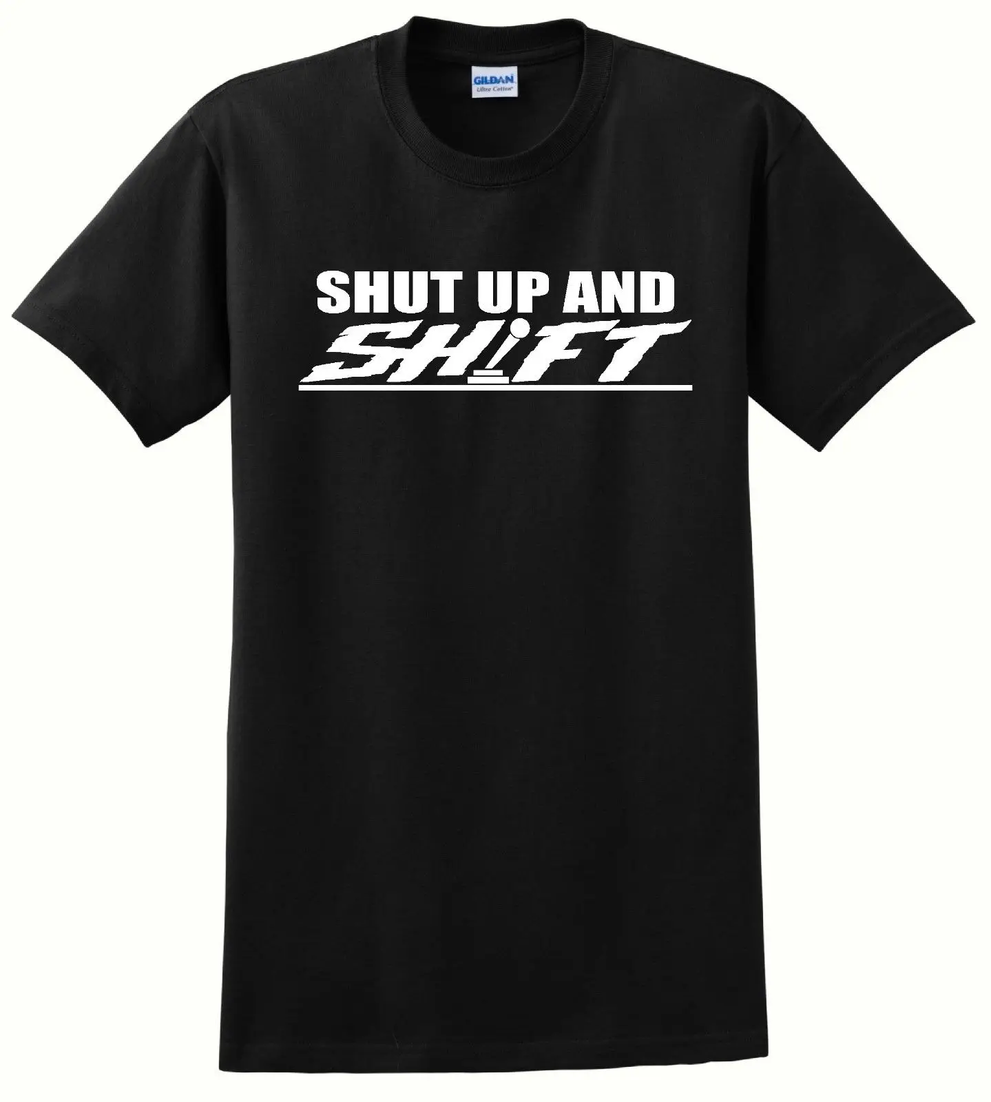 SHUT UP AND SHIFT футболка бездорожье ралли гонки дрейф JDM автомобиль мультфильм Мужская