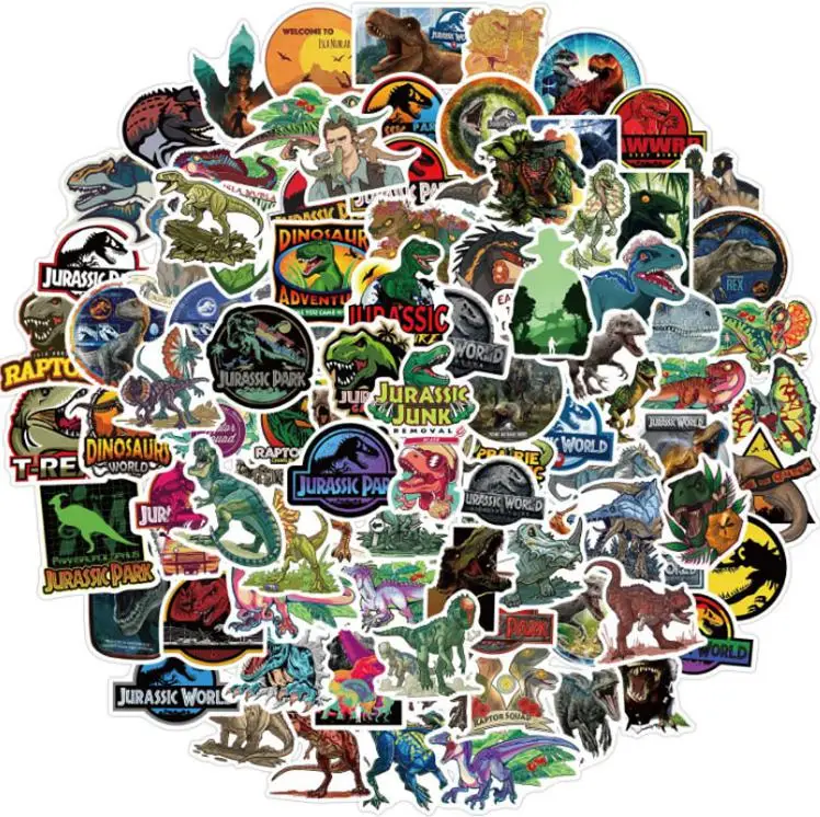 10/30/50PCS Jurassic Dinosaur Movie Stickers Funny Animal Sticker