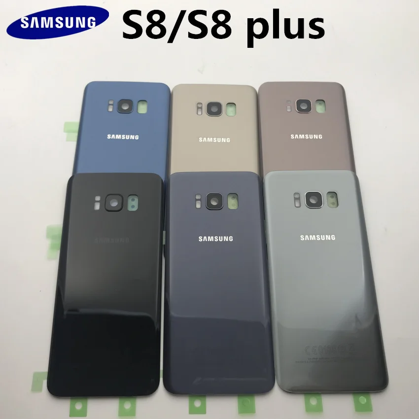 Новинка,, для samsung Galaxy S8, G950, S8+ plus, G955, Задняя стеклянная крышка, задняя крышка, крышка батареи, дверь+ передняя стеклянная линза+ клей+ Инструменты