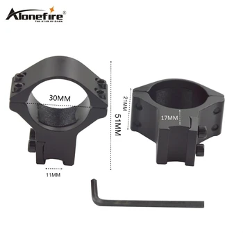 

AloneFire 1pair 30mm ring 10mm Weaver Scope Torch Rail Mount Rifle Scope Mounts Hunting Accessories - M32