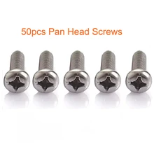 

50pcs Stainless Steel M2.5x6 Pan Head Phillips Screws for RC Car Spare Parts