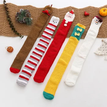 

Stockings Women Thigh High Stockings Long Over The Knee Socks Striped Cartoon Cosplay Gift Socks Novelty Warm Christmas Socks