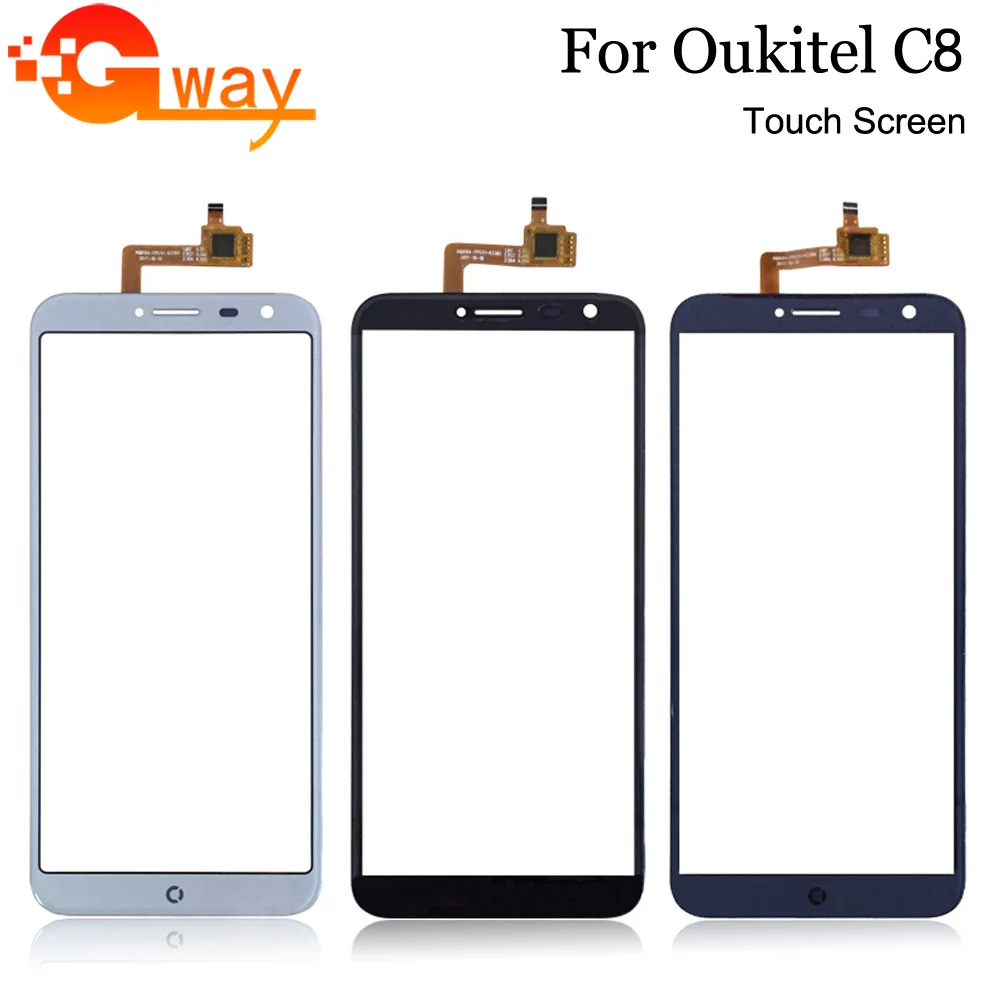 FSTGWAY для Oukitel C8 сенсорный экран Сенсорная панель сенсор черный/белый/синий цвета ремонт телефона+ Бесплатные инструменты