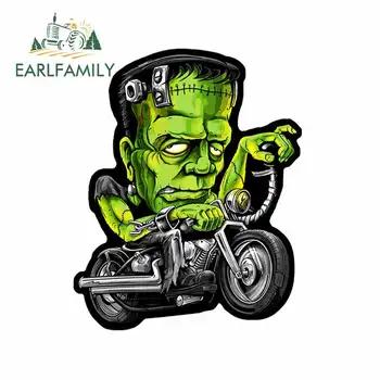 

EARLFAMILY 13cm x 10.6cm for Frankenstein Rides A Motorcycle Decal Auto Bumper Window Car Stickers Anime Waterproof Decoration