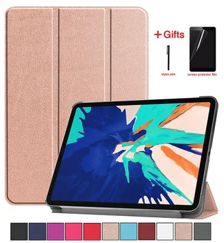 

For iPad Pro 12.9 Inch 4th Generation 2020 Release Funda MagneticTablet Case Flip Stand Protective Case with with Free pen+film