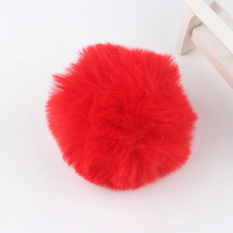 Big Pom Pom 8cm Fake Faux Fur Pompones Soft Fluffy Balls Solid Color Pompom For Women Handbag Phone Pendant Pompony Dekoracyjne