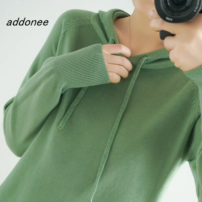 New Spring Autumn Women Cashmere Sweater Sport Hoodie Pullovers Knit