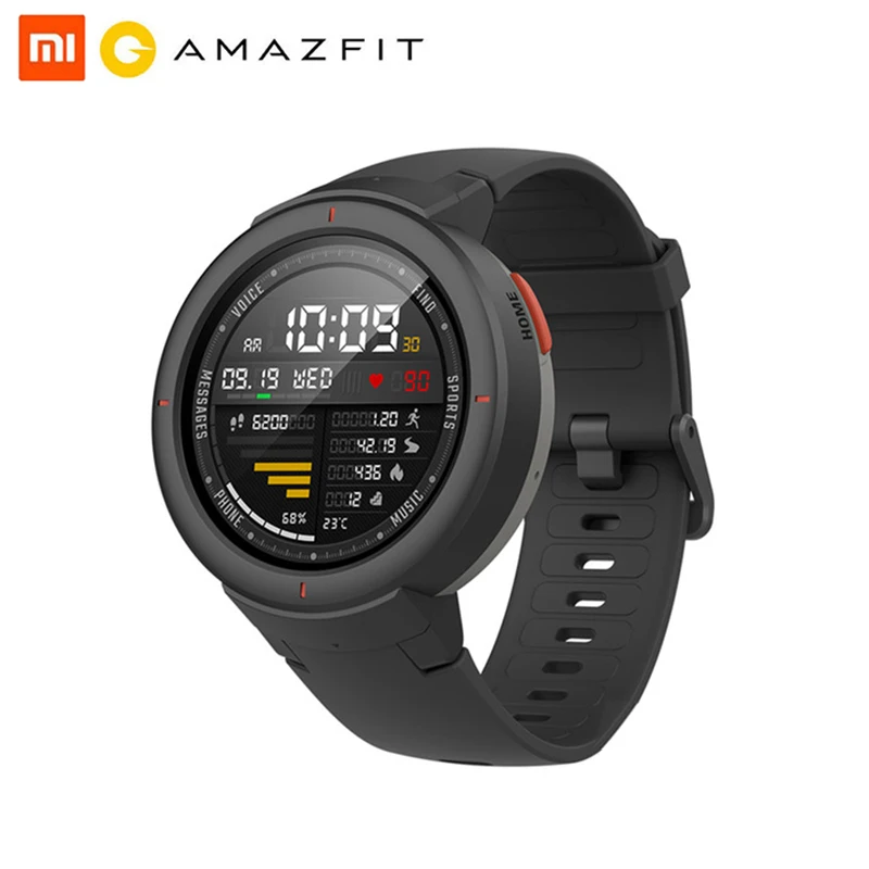 Смарт часы Amazfit Verge HUAMI английская версия Модернизированный датчик HR GPS для