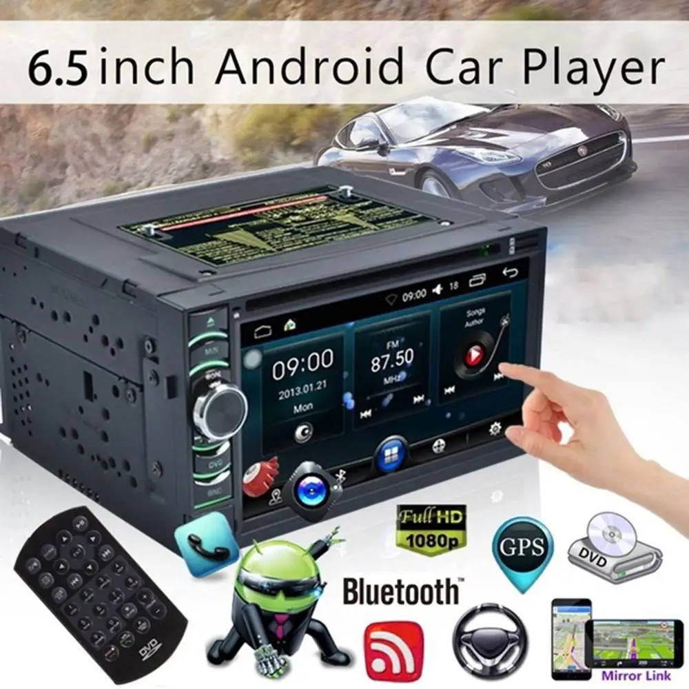 Universal Fahrzeug Auto DVD Player 7 zoll HD Touchscreen MP5 Player WiFi Modul Für Android 6.0 Mit