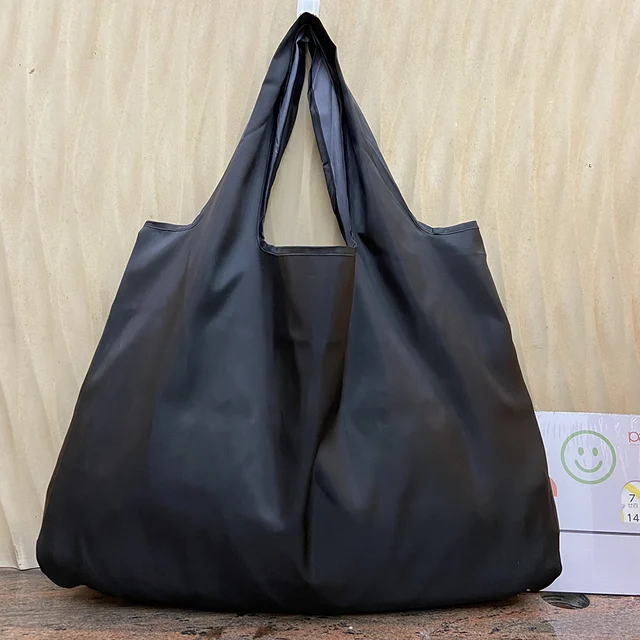 Reusable Shopping Bags Heavy Cloth Bags Sundries Bags Foldable Women's Travel Shoulder Bags Large Handbags Durable Nylon 41002