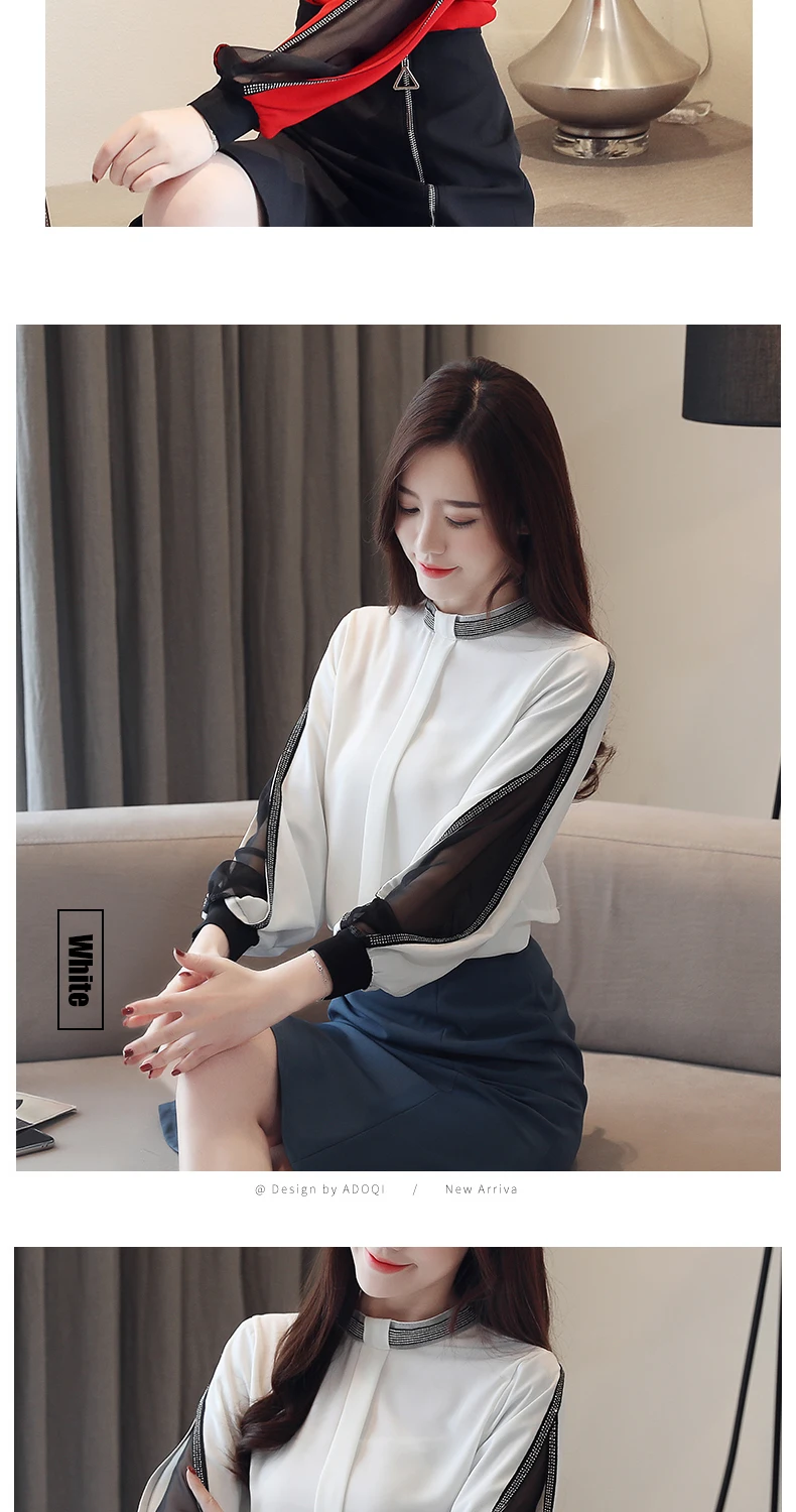 Chiffon Women Blouse  Korean Shirt