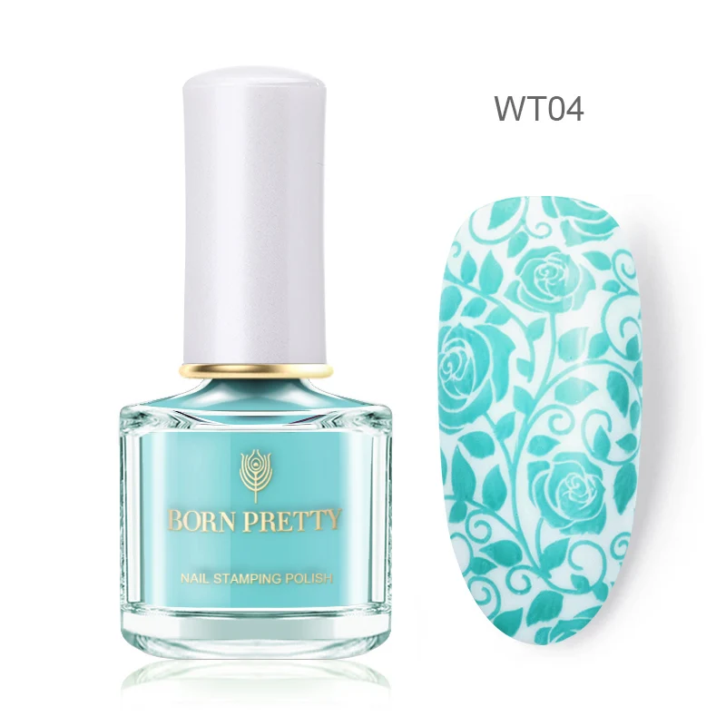 BP-WT04 6ML Pure Born pretty, голографическая штамповка лак для ногтей цветной штамп Шаблон Печать лак для ногтей трафаретные гвозди лак 6 мл 15 мл - Цвет: BP-WT04 6ML Pure