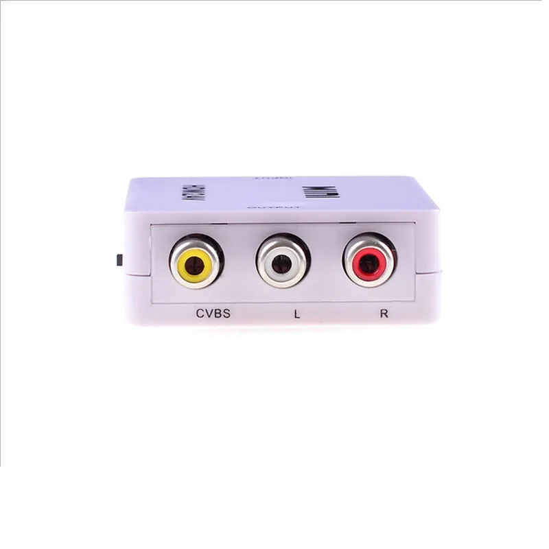 HDMI К AV скейлер адаптер HD видео конвертер коробка HDMI к RCA AV/CVSB L/R видео 1080P HDMI2AV Поддержка NTSC PAL