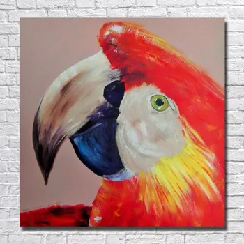 

Hand Painted Oil Painting Big Size Quality Beautiful Parrot Oil Painting Home Decor Wall Art Cheap Painting no Framed