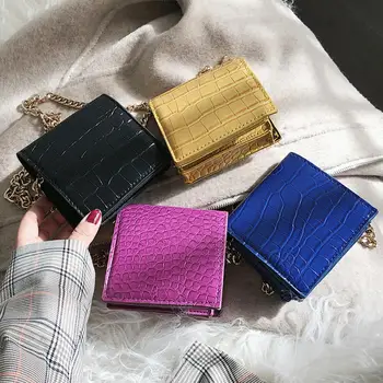 

Mini Women's Wallet 2020 Fashion New Quality PU Leather Women's Designer Handbag Crocodile pattern Chain Shoulder Messenger Bags
